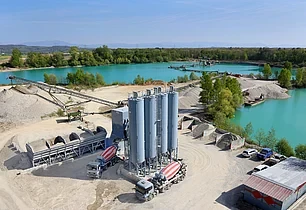 Official SCHWING mobile batching plant installation image