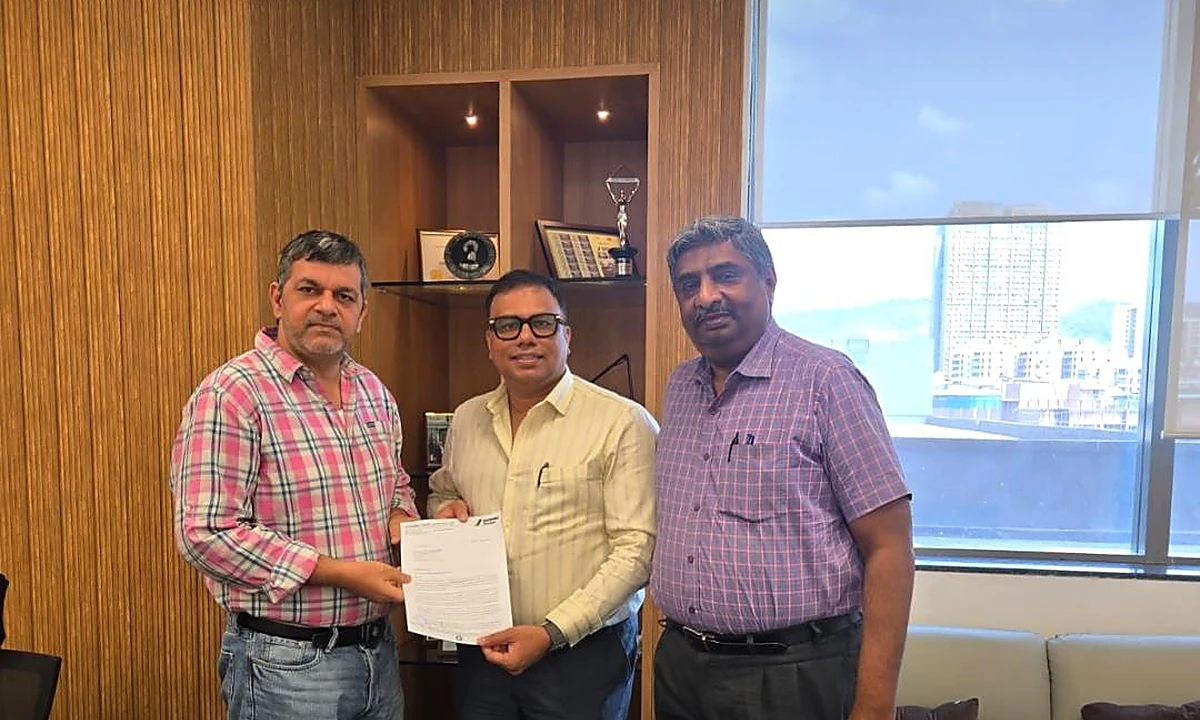 Neelkanth Infrastructure and SCHWING Stetter representatives at the dealership announcement